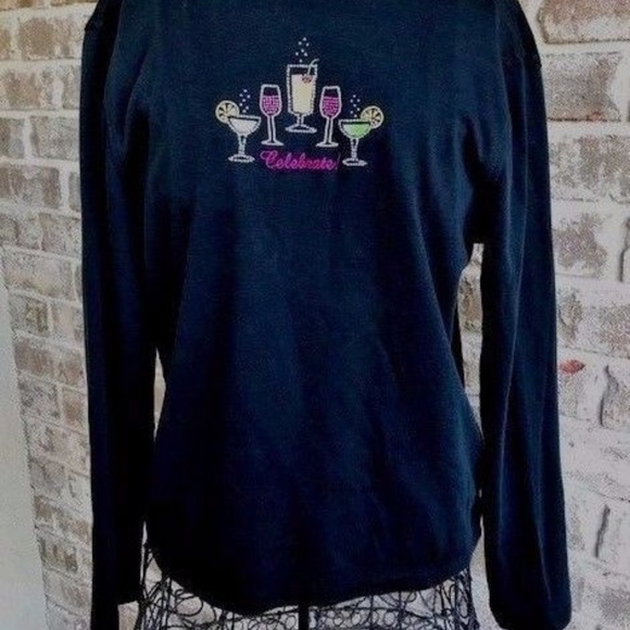 Festive Long Sleeve Top Ugly Christmas Party VTG - Picture 3 of 8